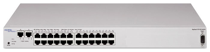 Nortel 325-24G (24x 10 / 100BaseTX ports + 2x 10 / 100 / 1000BaseTX uplink ports)