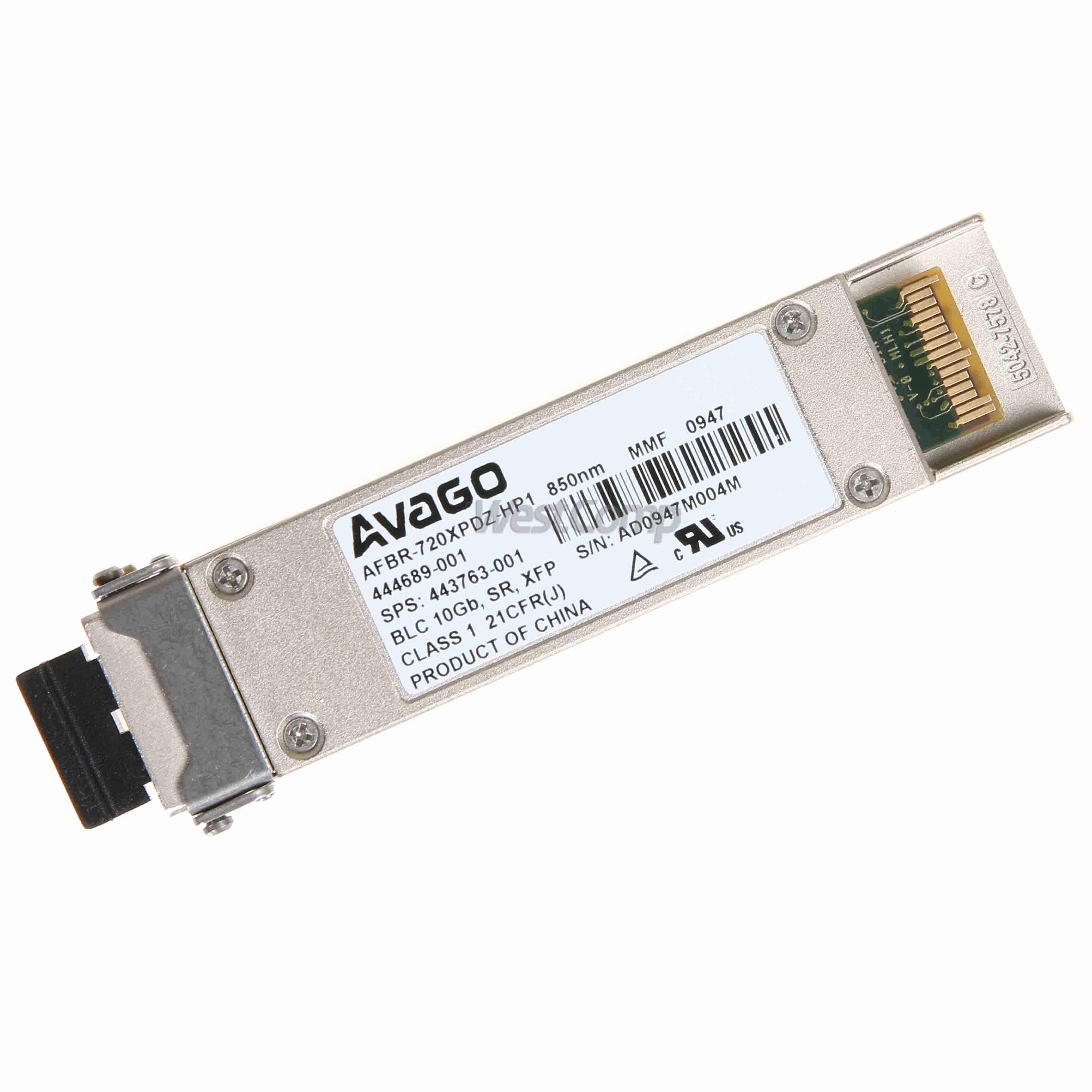 HP Avago AFBR-720XPDZ-HP1 SR 10G 850nm XFP Transiver BLc (444869-001)